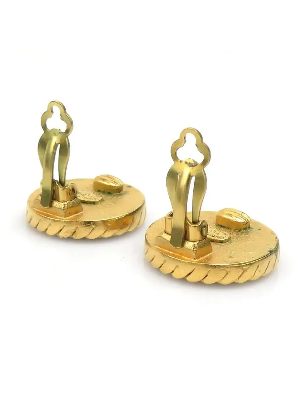Auth Chanel Vintage Cc Logo Earrings #303083C29B